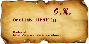Ortlieb Mihály névjegykártya